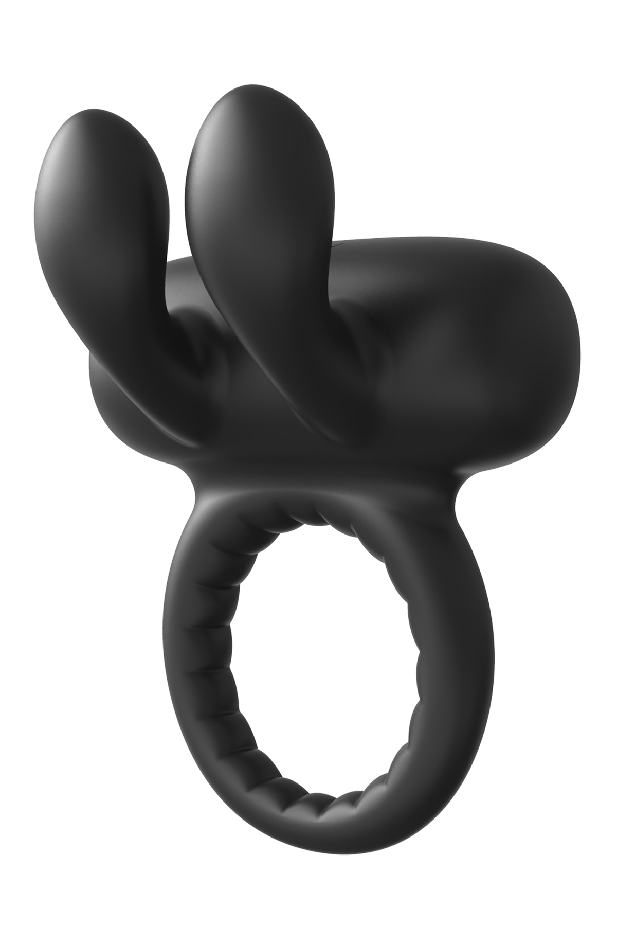 RAMROD RABBIT VIBRATING PENIS RING BLACK