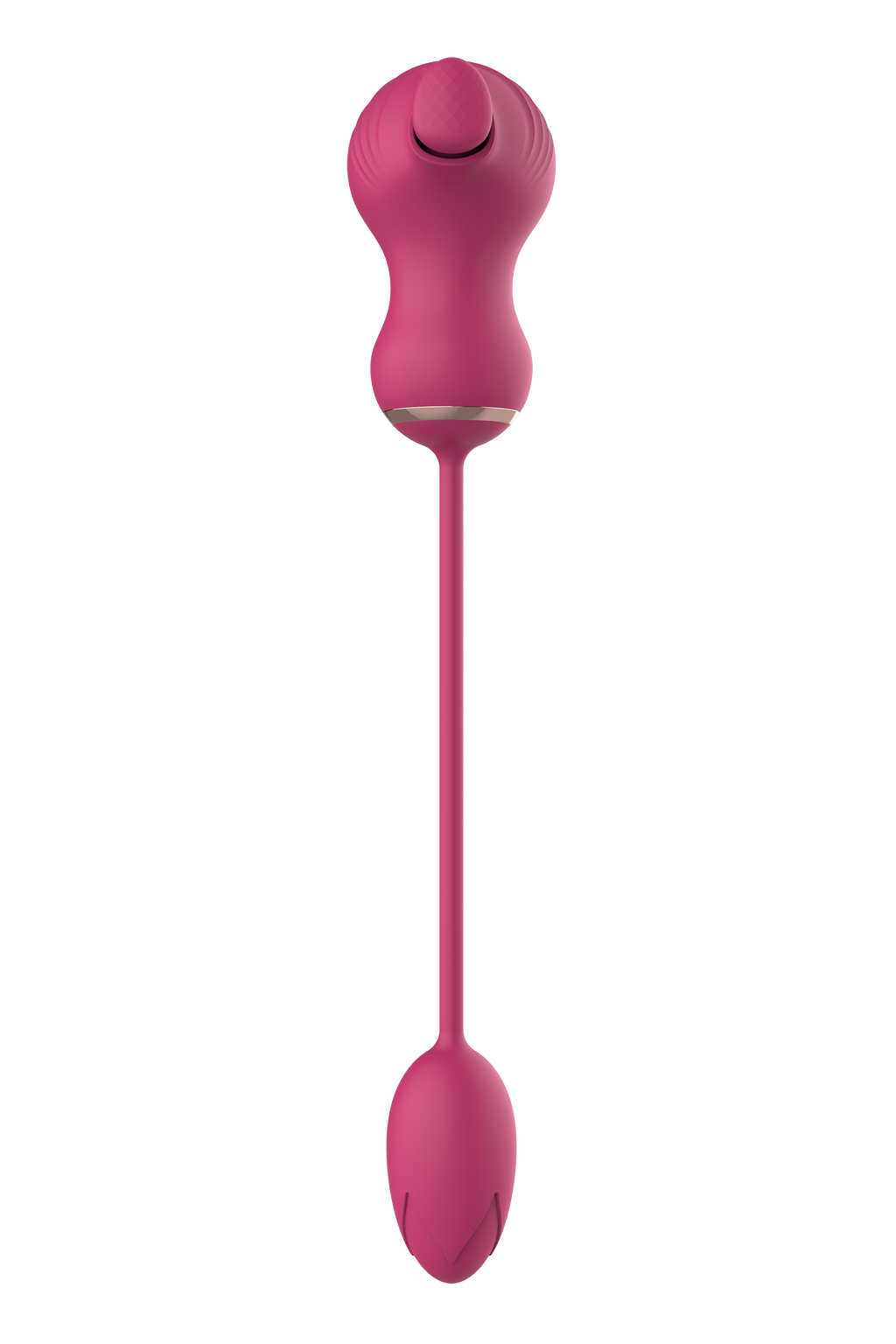 ESSENTIALS DOUBLE FLEXIBLE STIMULATOR AND PINK VIBRATING EGG