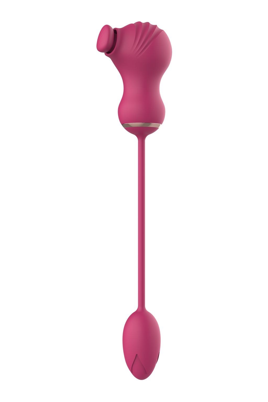 ESSENTIALS DOUBLE FLEXIBLE STIMULATOR AND PINK VIBRATING EGG