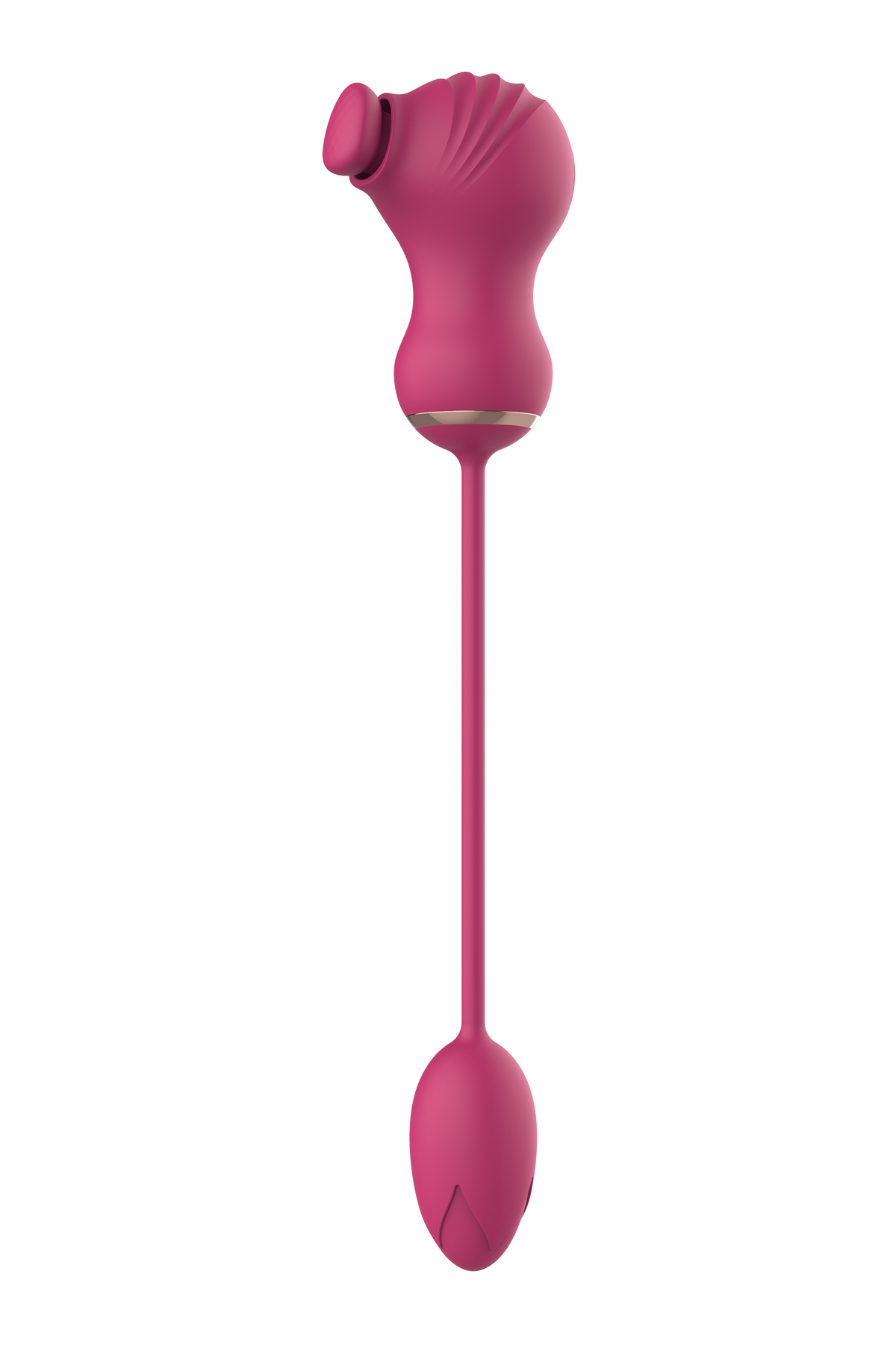 ESSENTIALS DOUBLE FLEXIBLE STIMULATOR AND PINK VIBRATING EGG