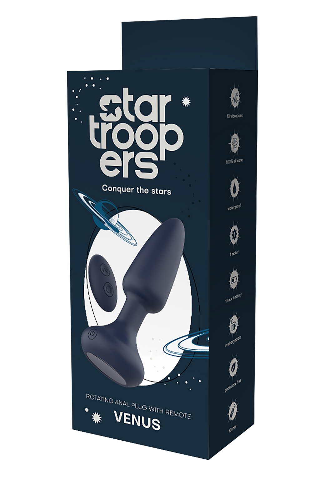 STARTROOPERS ROTATING VENUS ANAL PLUG WITH REMOTE CONTROL