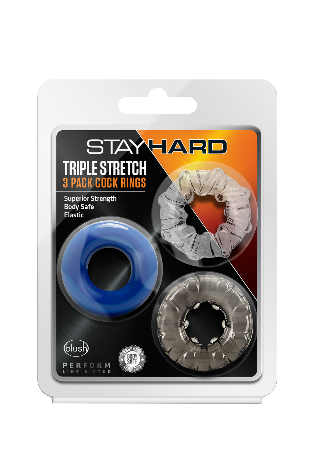 STAY HARD TRIPLE STRETCH COCK RINGS 3PC