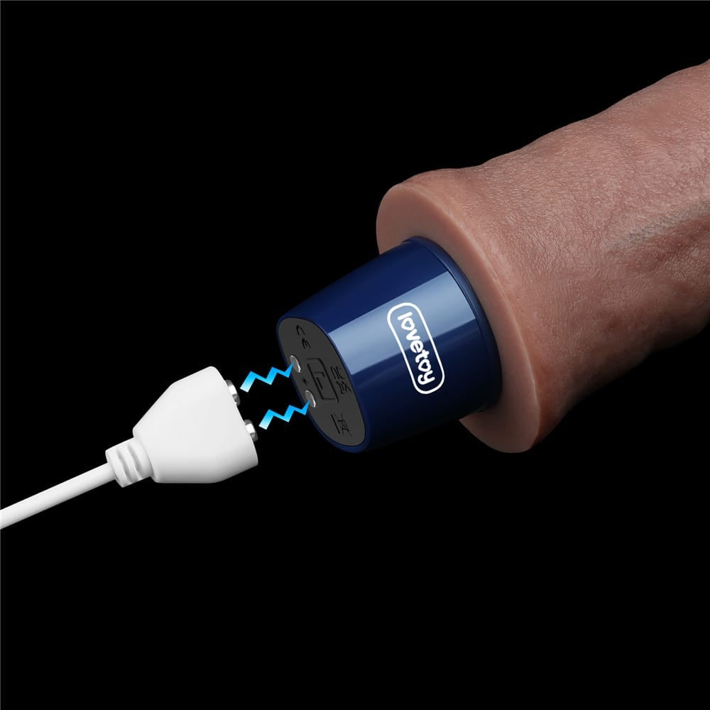 REAL SOFTEE 9.5" Rechargeable Silicone Vibrating Dildo