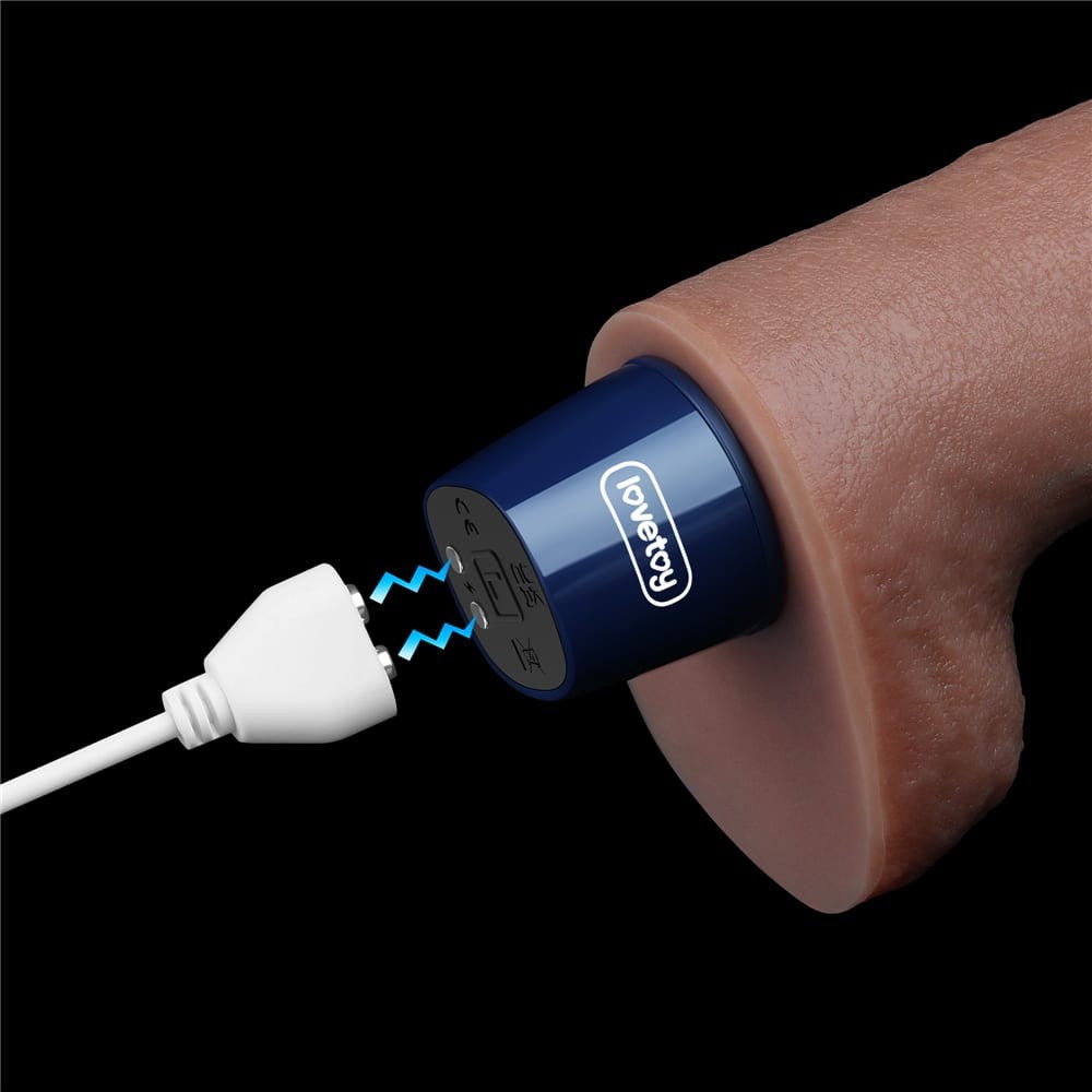 REAL SOFTEE 10.5" Rechargeable Silicone Vibrating Dildo