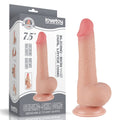 Dual-layer Dildo with Movable Skin, 7.5'', Flesh Tone II_B15O50_3