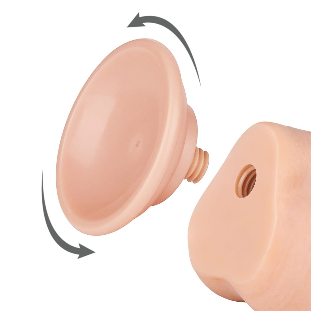 Dual-layer Dildo with Movable Skin, 7.5'', Flesh Tone II_B15O50_3