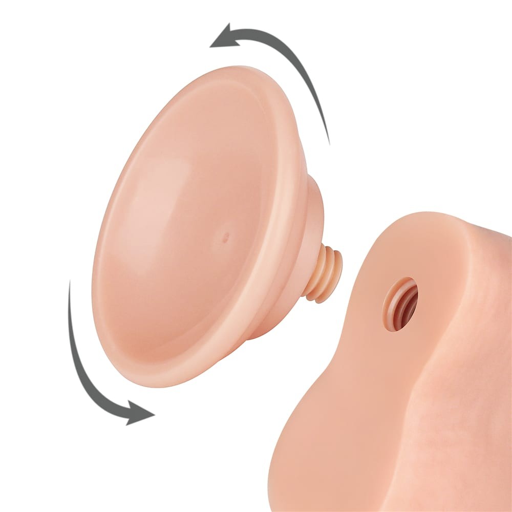 8'' Sliding Dual Layer Flesh-Colored Dildo I_B15O50_3