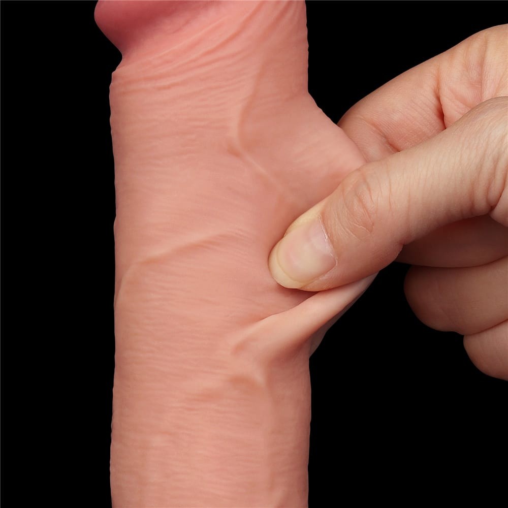 8'' Flesh II Dual-Layer Dildo with Movable Skin