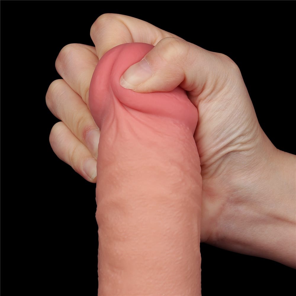9.5'' Double Layer Dildo with Movable Skin, Flesh_B15O50_3