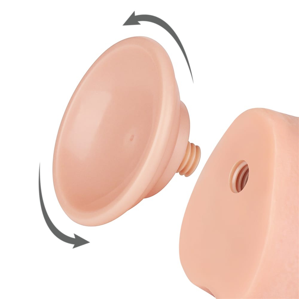 9.5'' Double Layer Dildo with Movable Skin, Flesh_B15O50_3