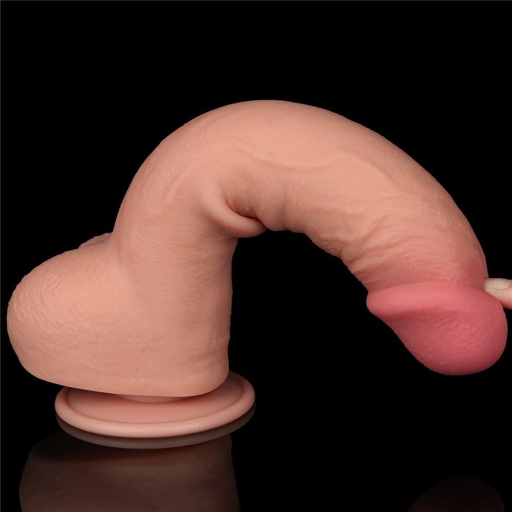 9.5'' Double Layer Dildo with Movable Skin, Flesh_B15O50_3