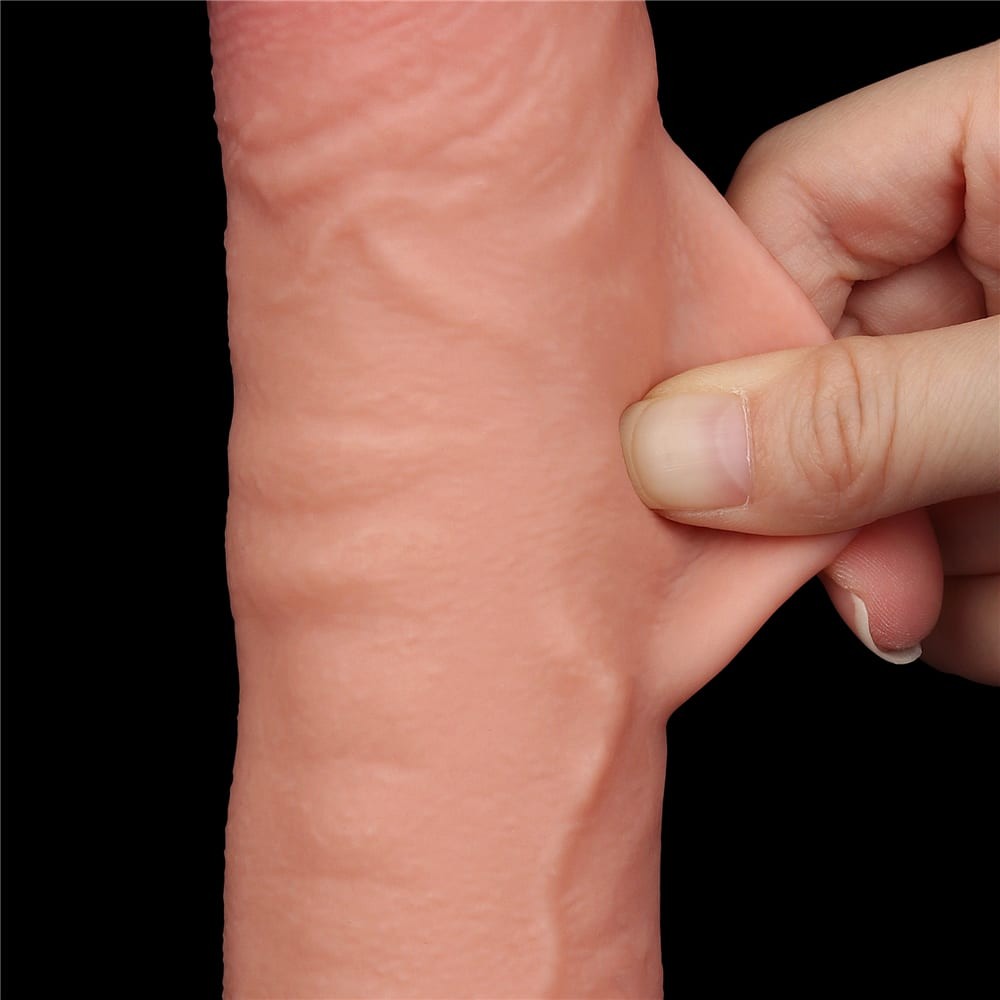 9.5'' Double Layer Dildo with Movable Skin, Flesh_B15O50_3