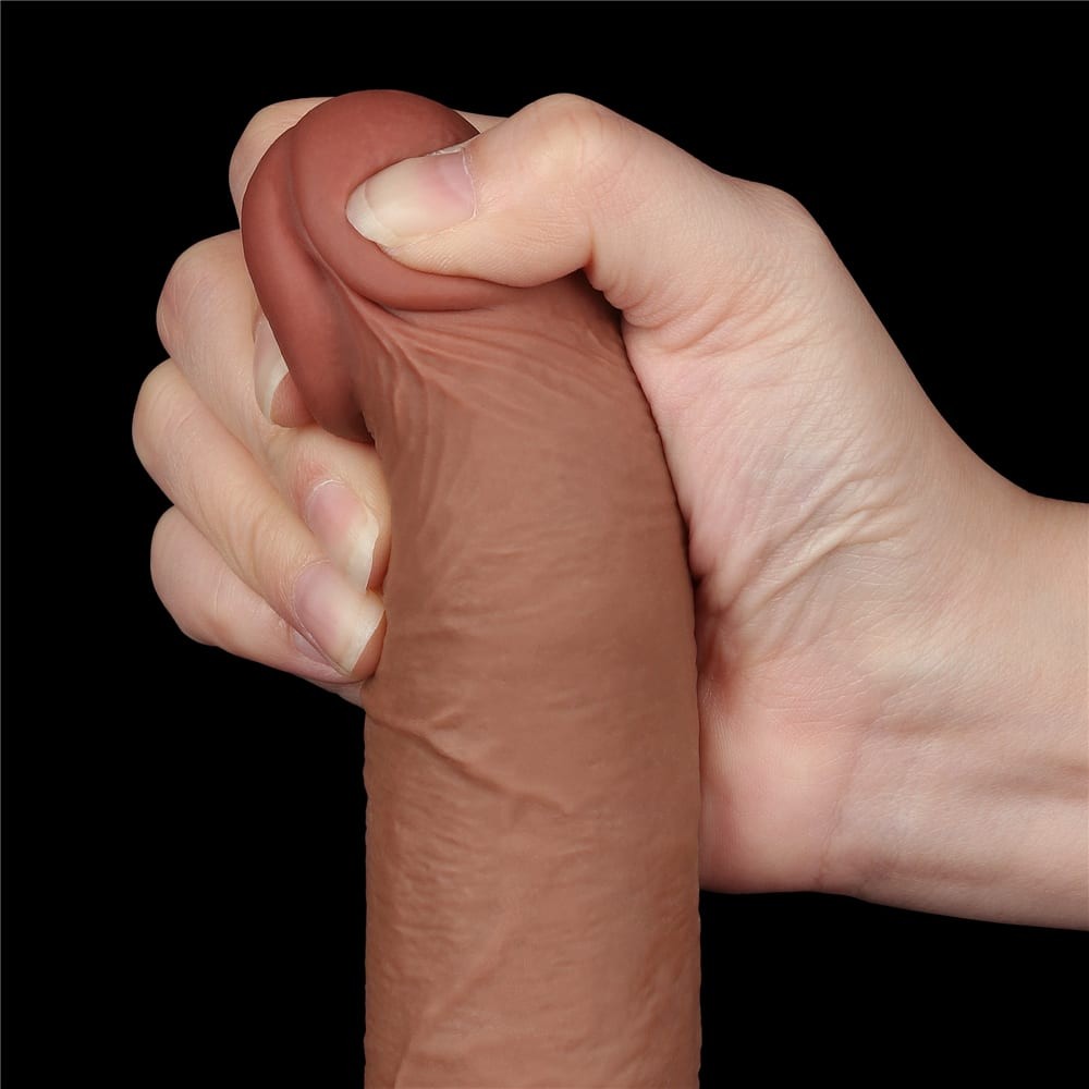 7.5'' Double Layer Sliding Dong, Brown III_B15O50_3
