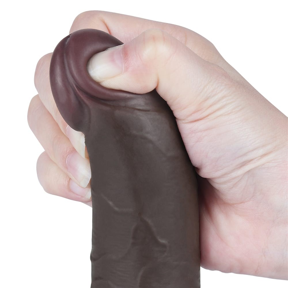 7.5'' Double-Layer Sliding Dildo, Black II_B15O50_3