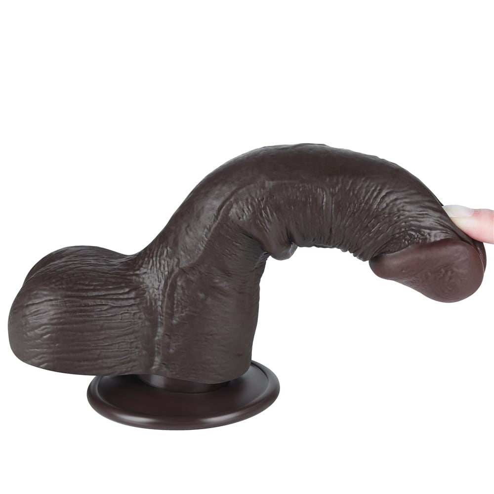 7.5" Double Layer Sliding Dildo, Black III_B15O50_3