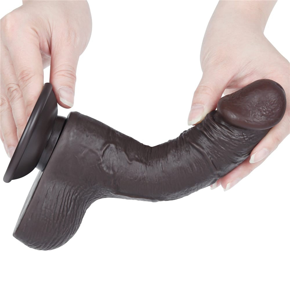 7.5" Double Layer Sliding Dildo, Black III_B15O50_3