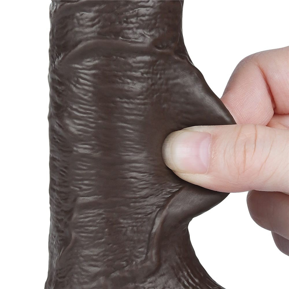 7.5" Double Layer Sliding Dildo, Black III_B15O50_3