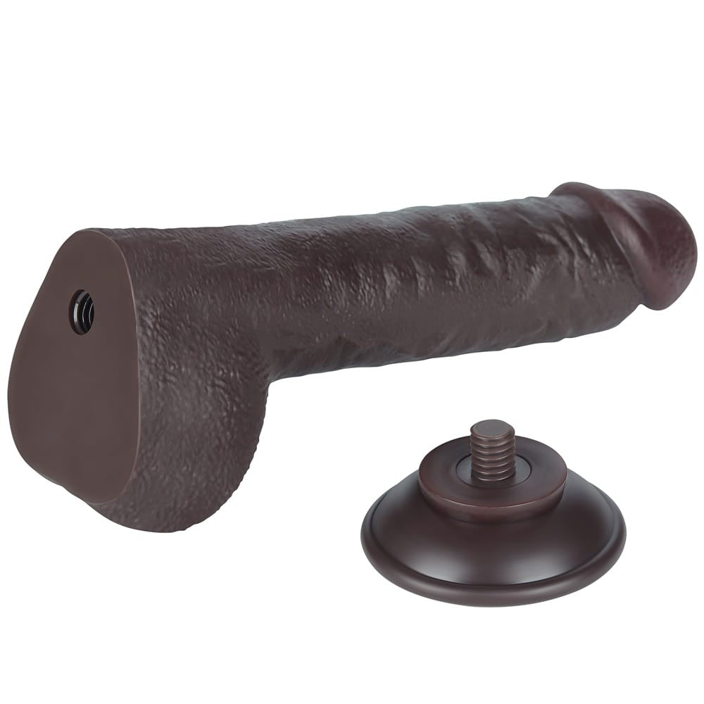 Dildo doppio strato scorrevole da 9,5'' nero_B15O50_3