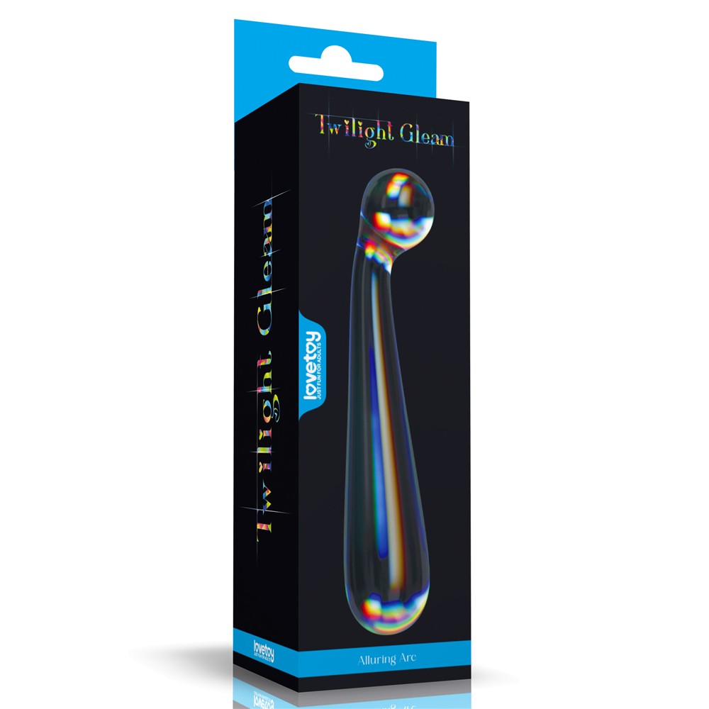 Twilight Gleam Glass Dildo - Alluring Arc