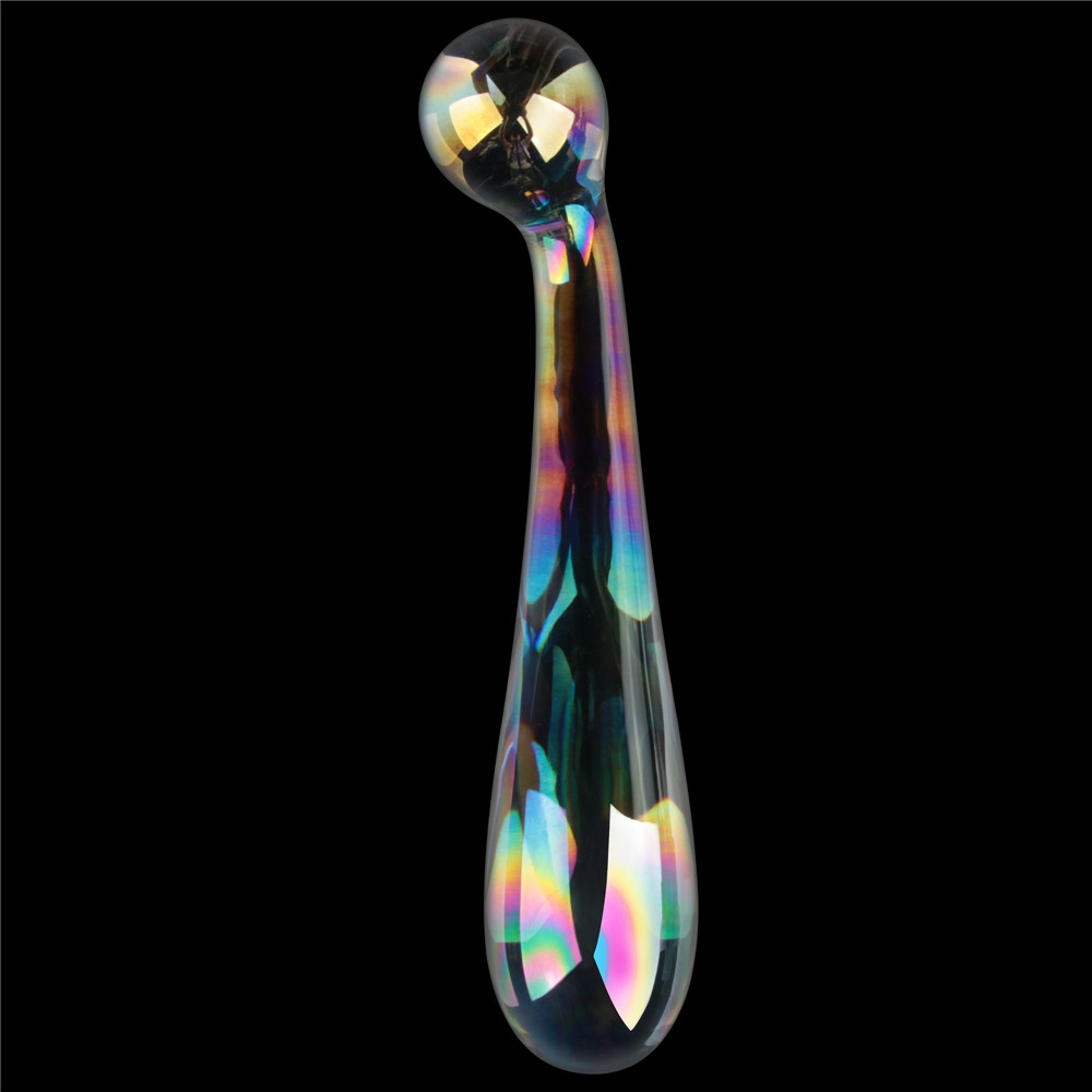 Twilight Gleam Glass Dildo - Alluring Arc