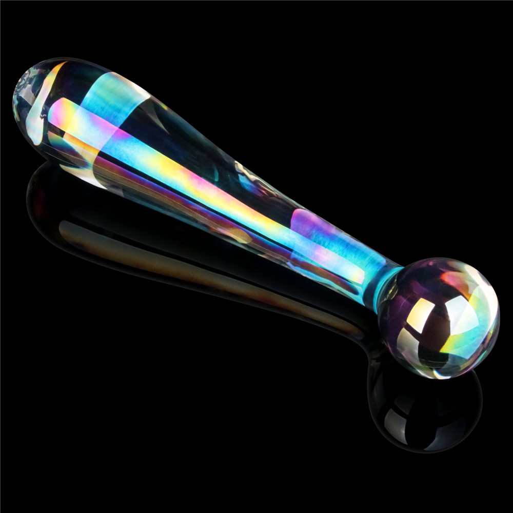 Twilight Gleam Glass Dildo - Alluring Arc