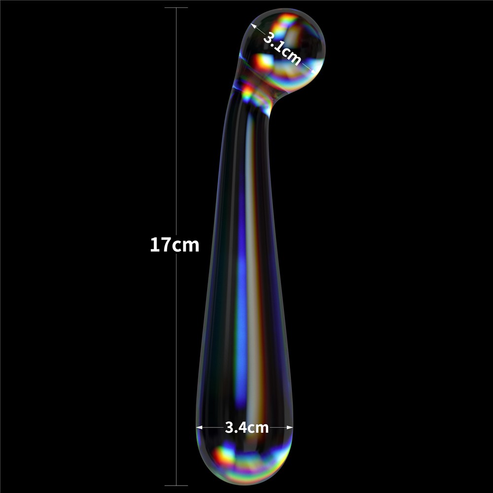 Twilight Gleam Glass Dildo - Alluring Arc