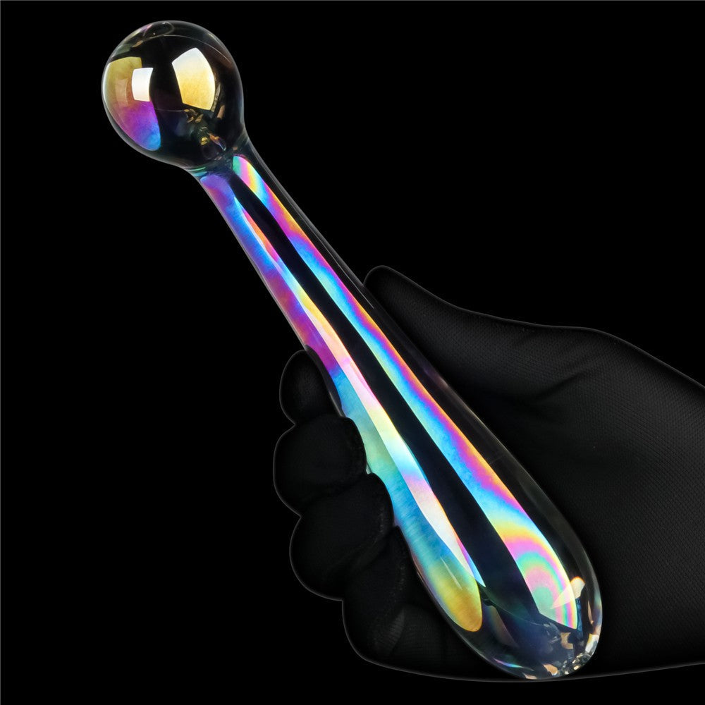 Twilight Gleam Glass Dildo - Alluring Arc