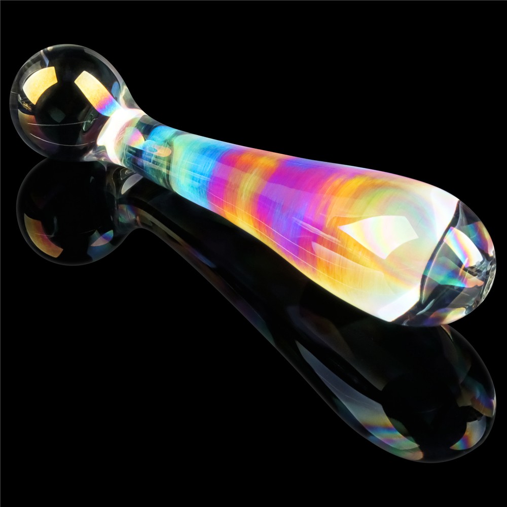 Twilight Gleam Glass Dildo - Alluring Arc
