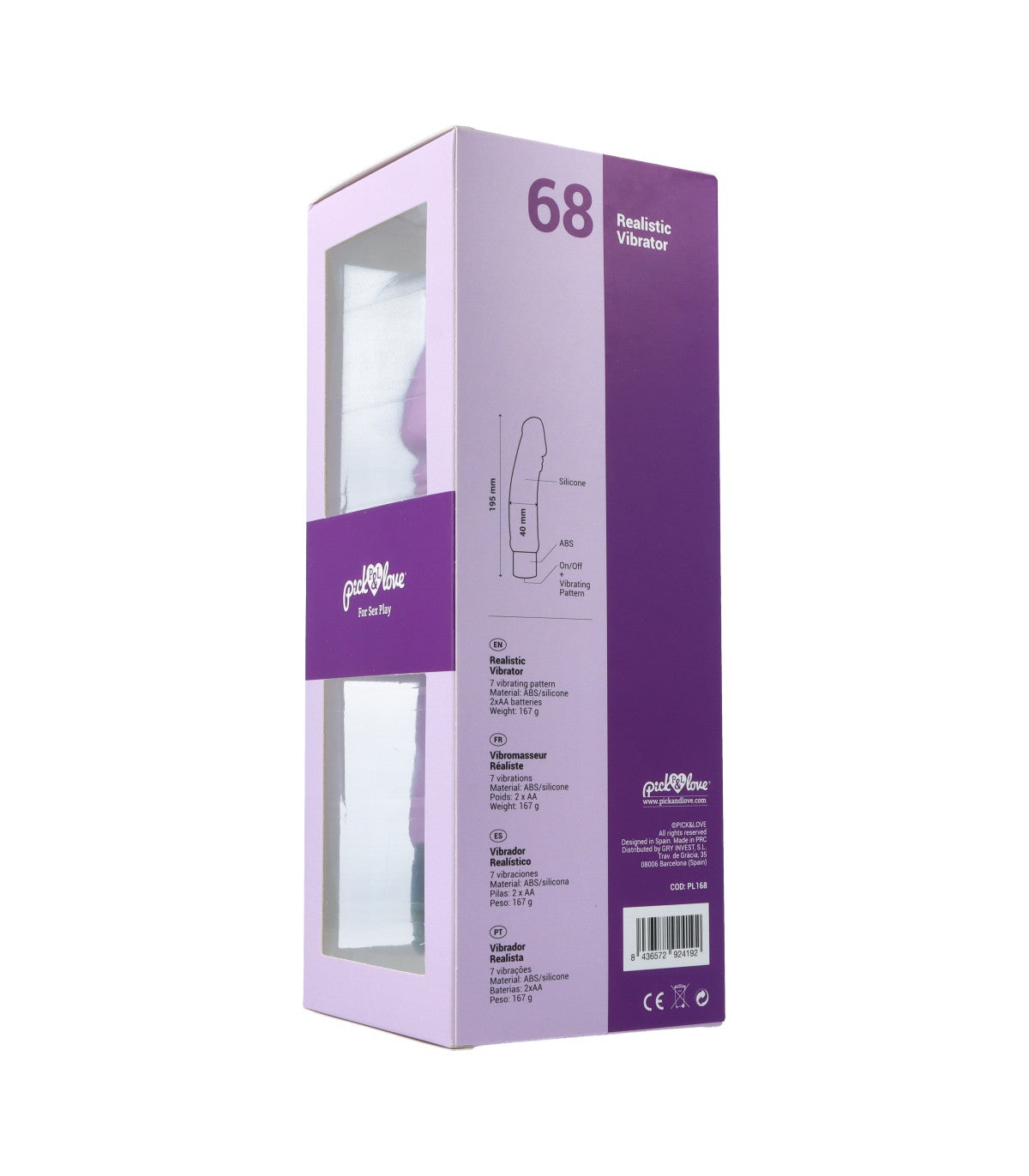 No. 68 PURPLE REALISTIC VIBRATOR