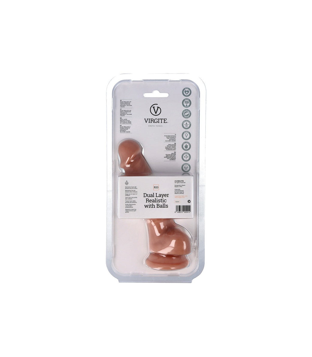 DOUBLE-LAYER REALISTIC 18.5CM WITH BALLS R33