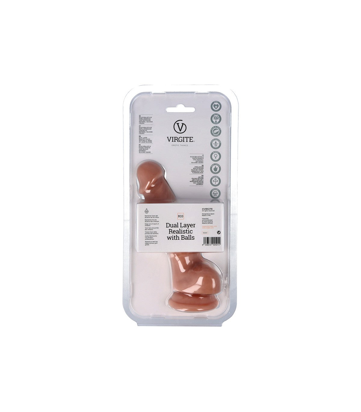 DOUBLE-LAYER REALISTIC 18.5CM WITH BALLS R33