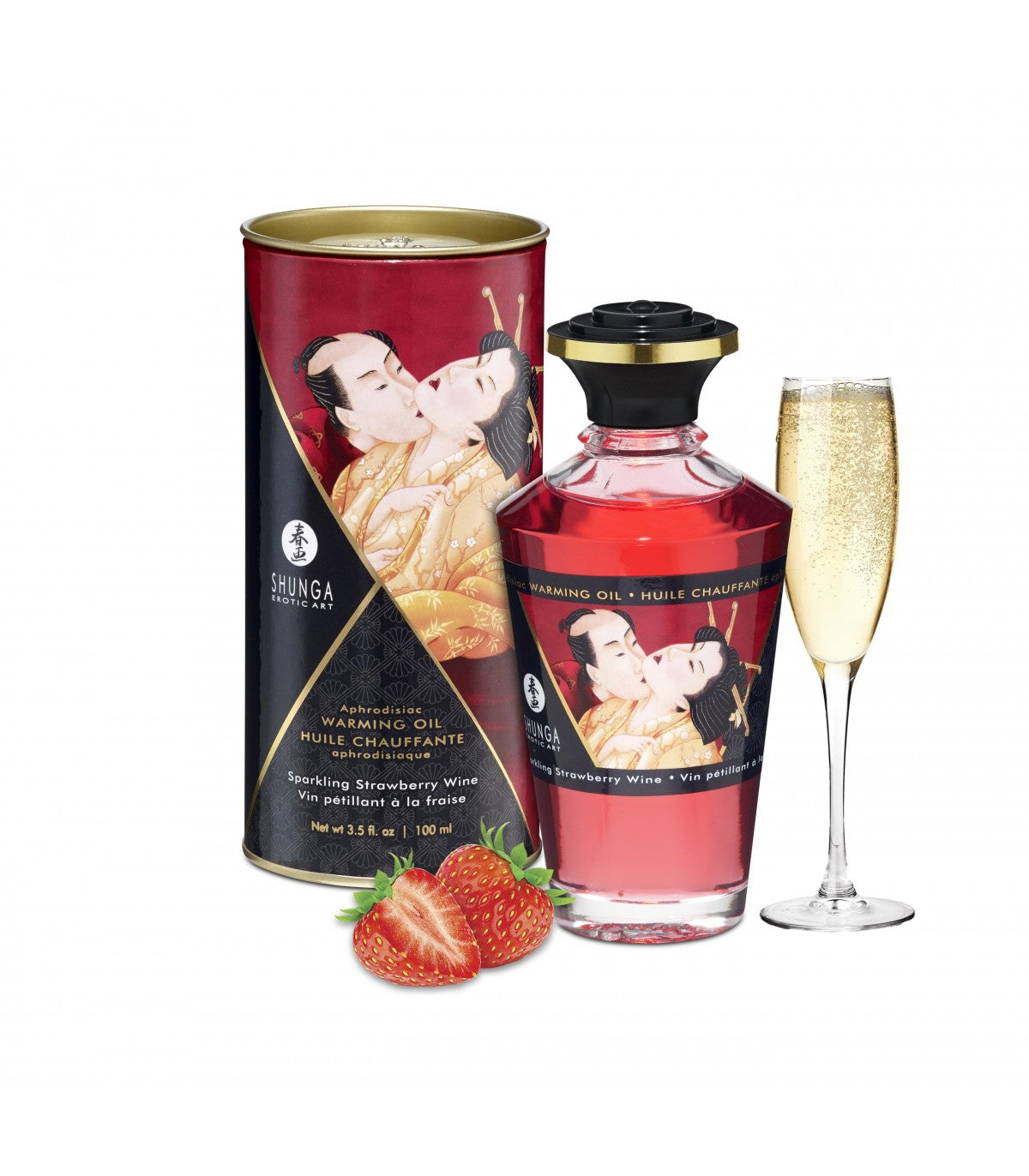 SHUNGA APHRODISIAC OIL STRAWBERRY/CAVA 100ML
