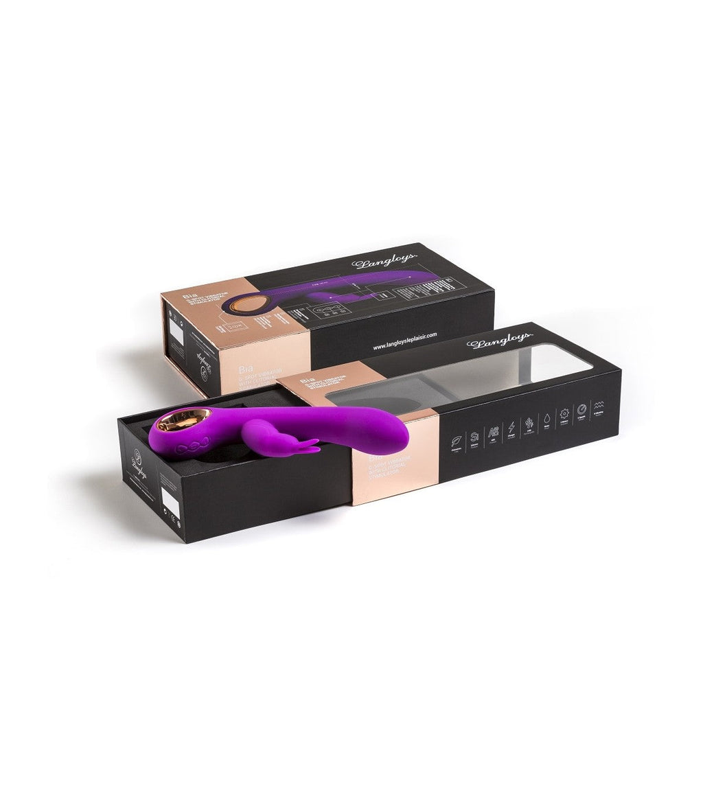 VIBRATORE PUNTO G CON STIMOLATORE CLITORIDEO BIA FUCSIA