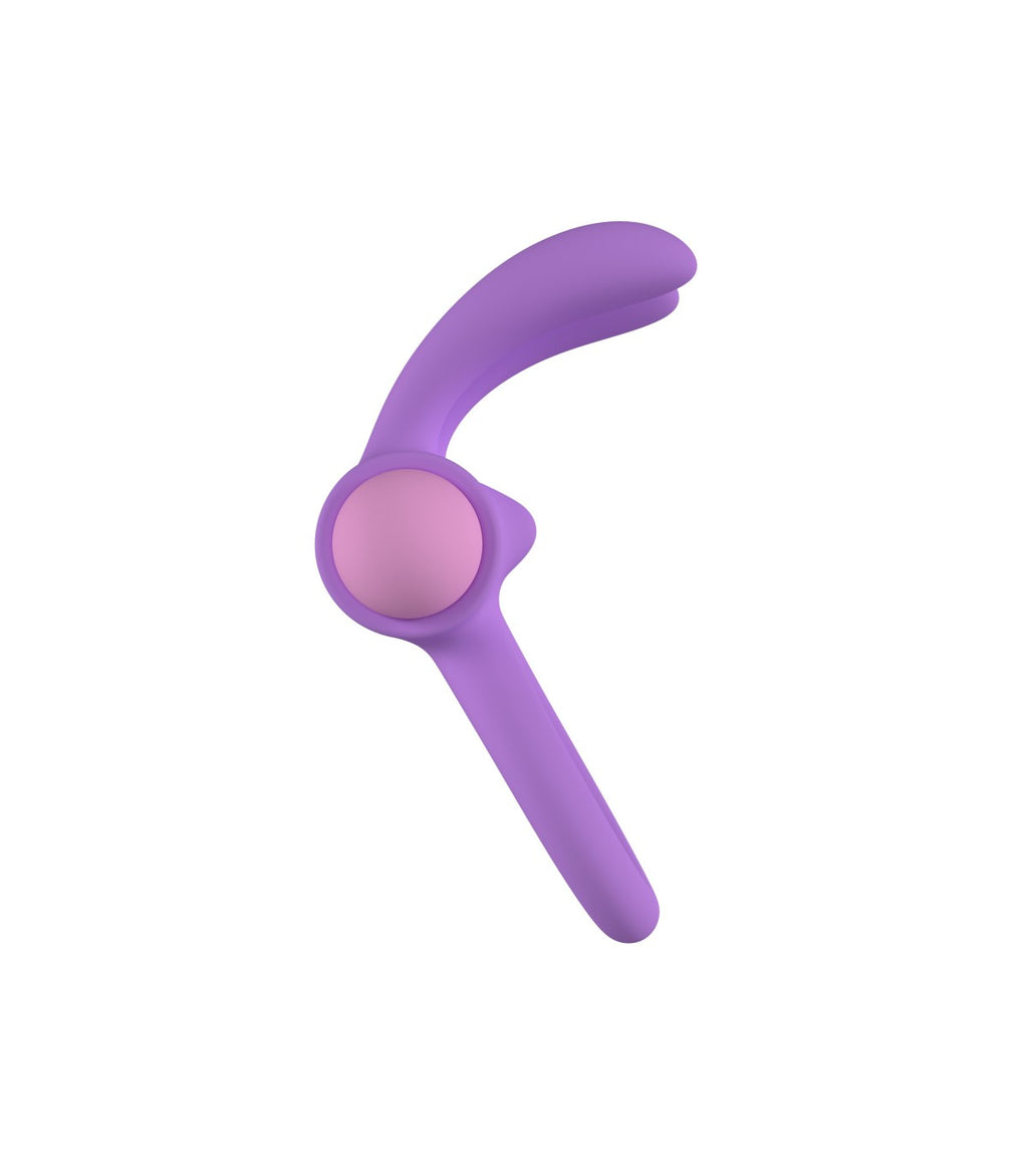 RINY VIBRATING RING WITH USB CONTROLLER IN LILAC SILICONE