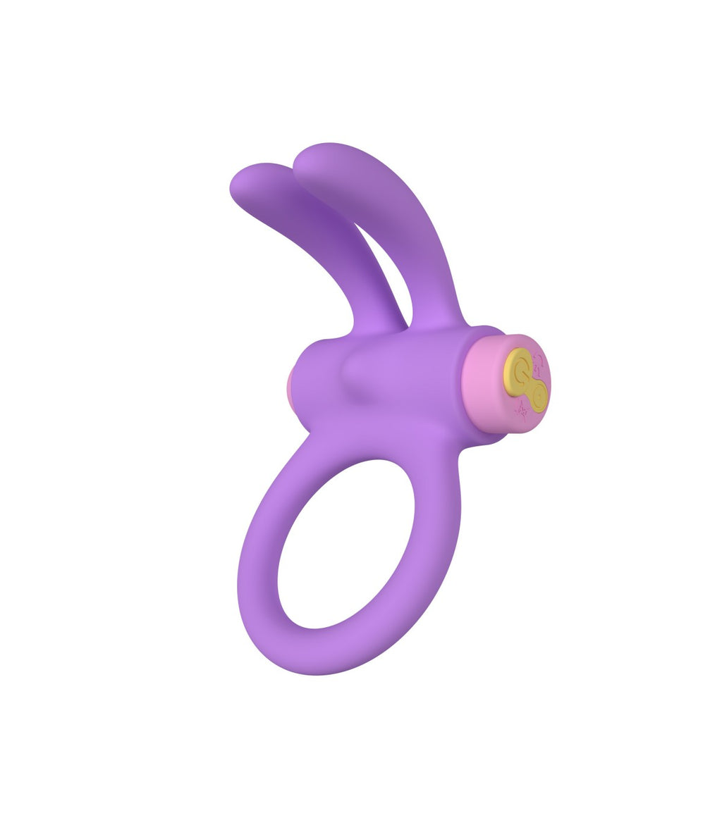 RINY VIBRATING RING WITH USB CONTROLLER IN LILAC SILICONE