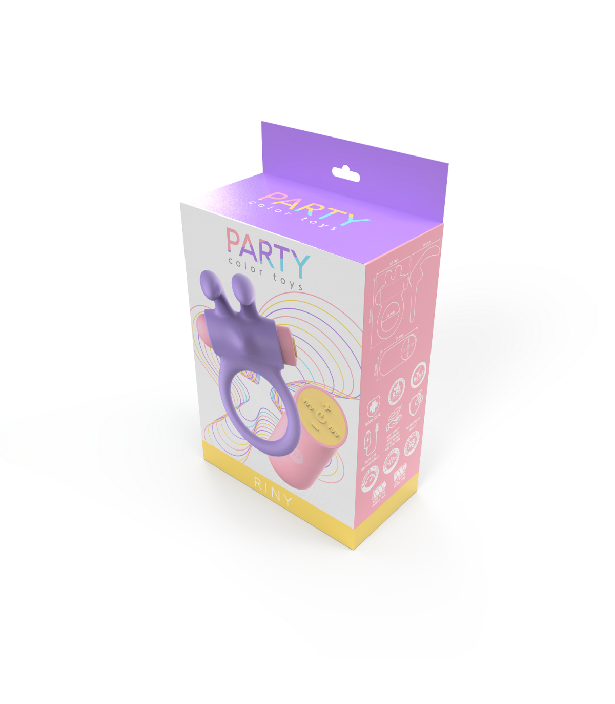 RINY VIBRATING RING WITH USB CONTROLLER IN LILAC SILICONE
