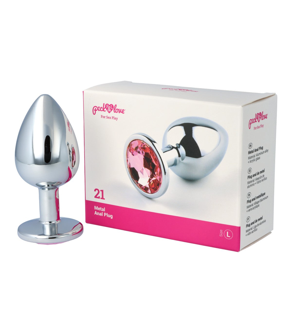 Anal plug in metal no. 21 size L