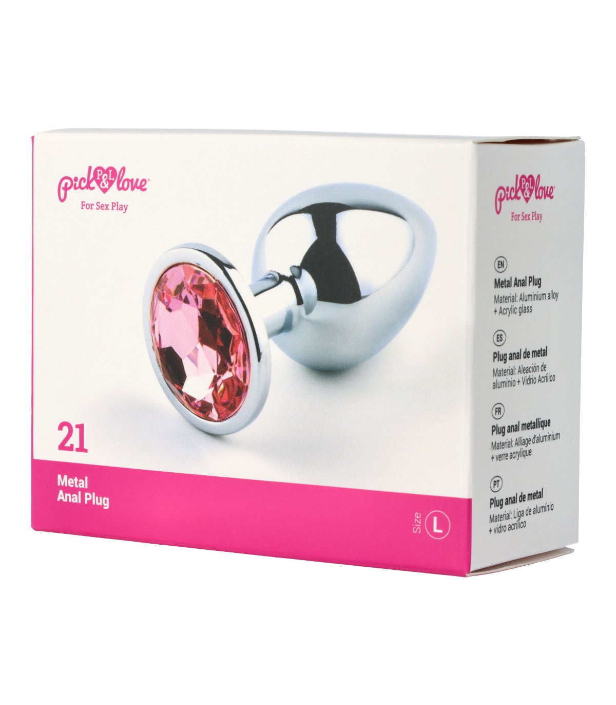 Anal plug in metal no. 21 size L