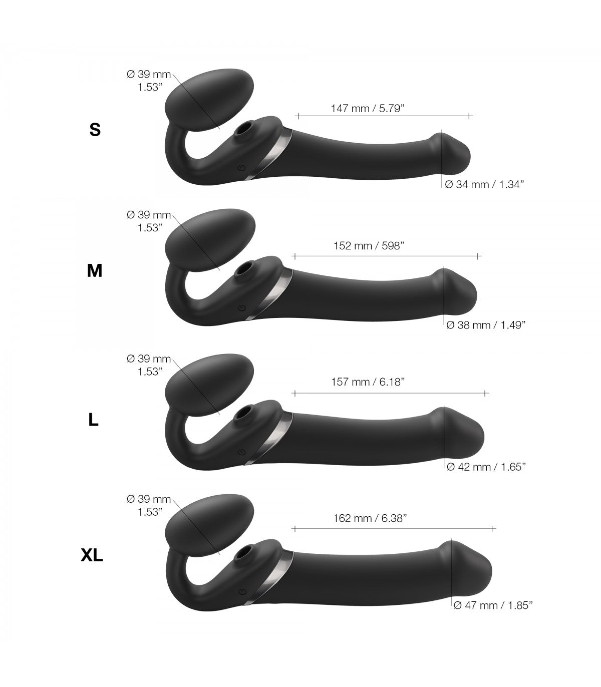 ADJUSTABLE MULTI-ORGASM HARNESS S BLACK