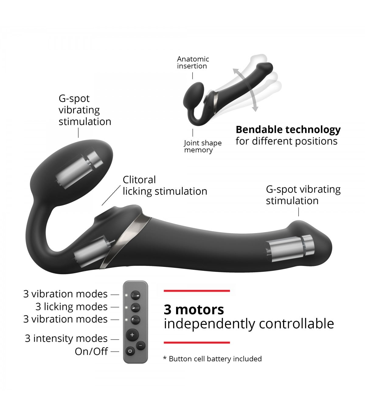 ADJUSTABLE MULTI-ORGASM HARNESS XL BLACK