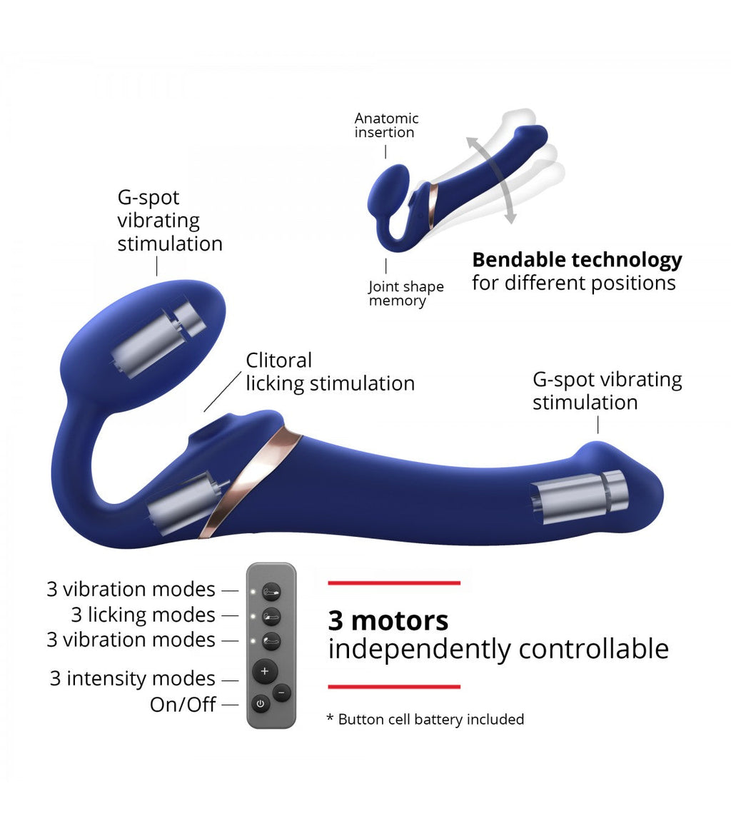 Adjustable Multi-Orgasm Harness Blue