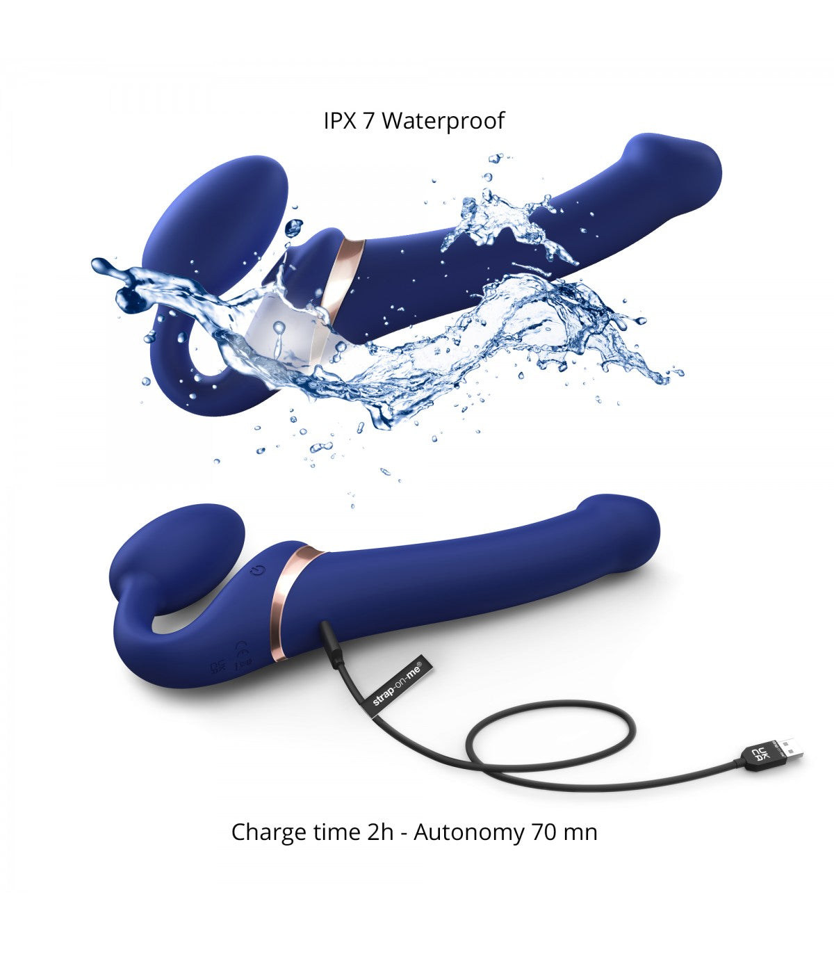 Adjustable Multi-Orgasm Harness Blue
