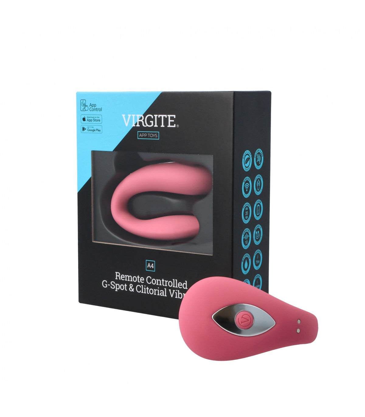 A4 VIBRATOR WITH REMOTE CONTROL FOR G-SPOT AND CLITORIS