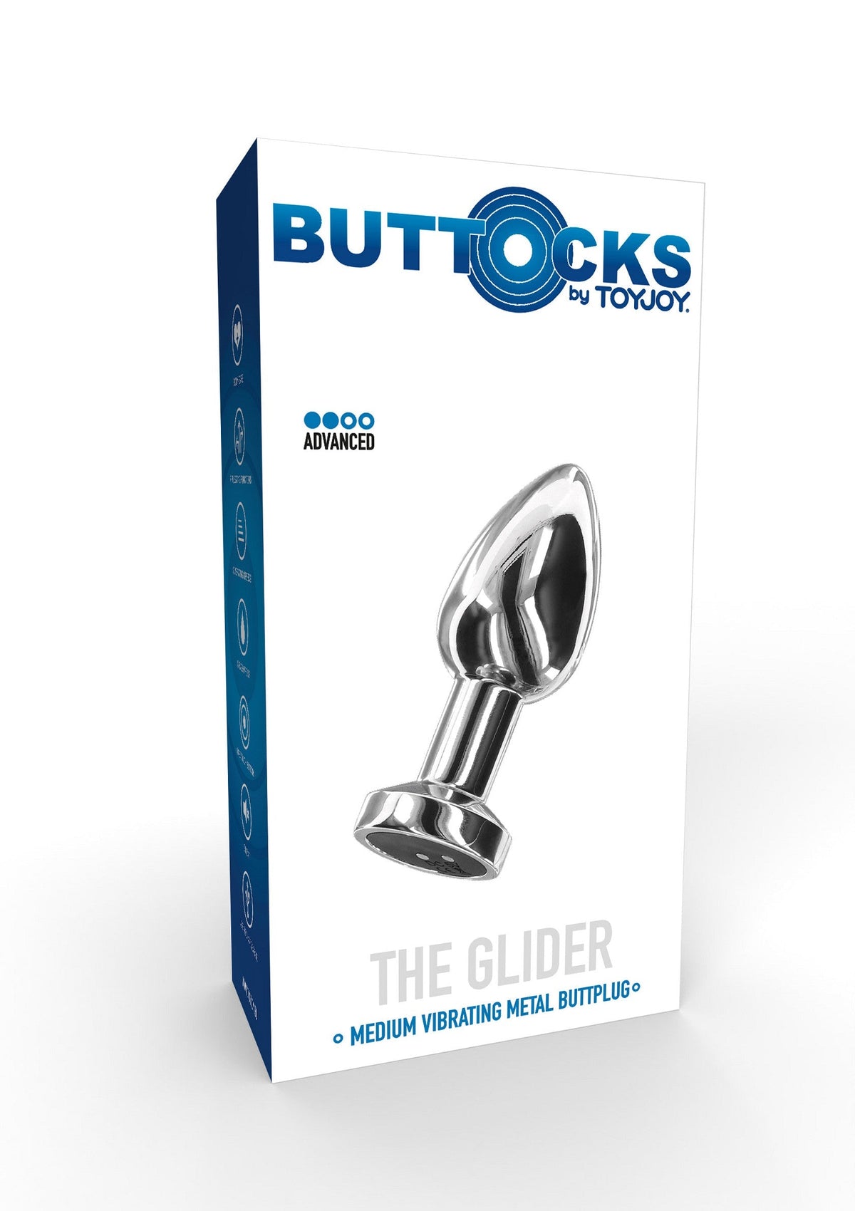 The Silver Medium Glider Vibrating Plug