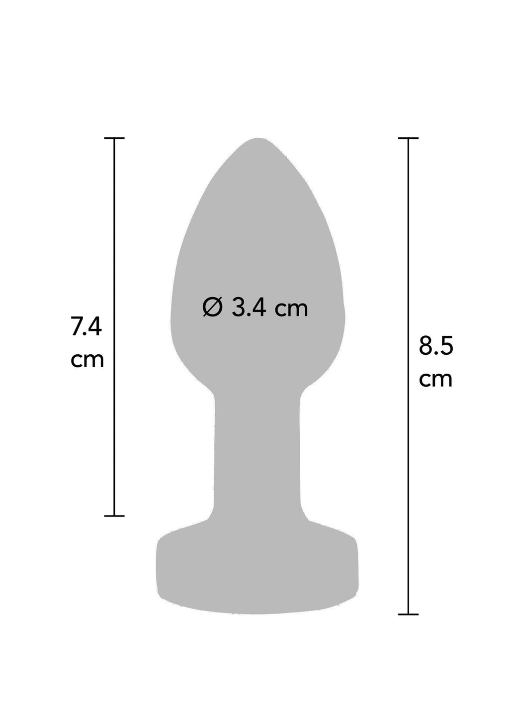 The Silver Medium Glider Vibrating Plug