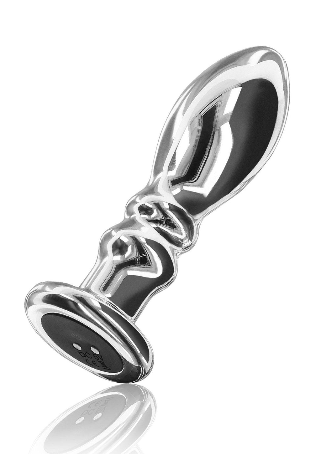 The Slider Vibrating Plug Medium silver vibrator