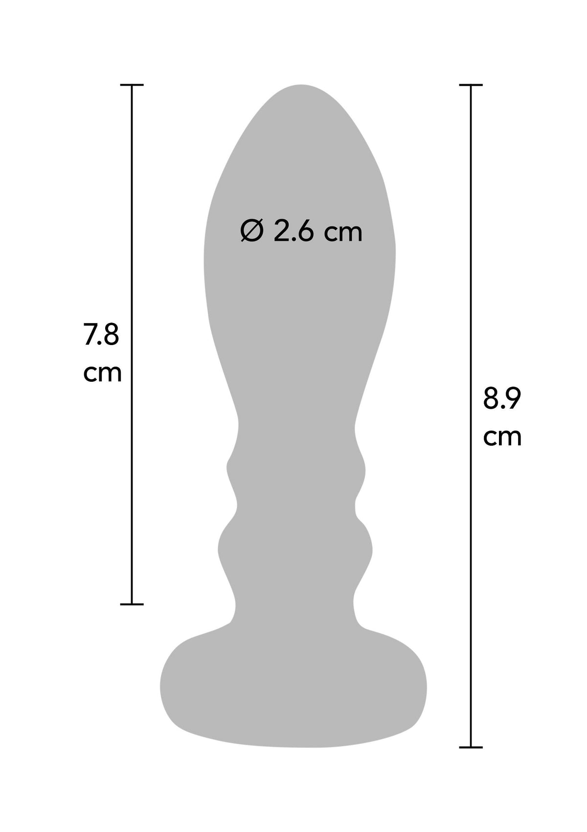 The Slider Vibrating Plug Medium silver vibrator