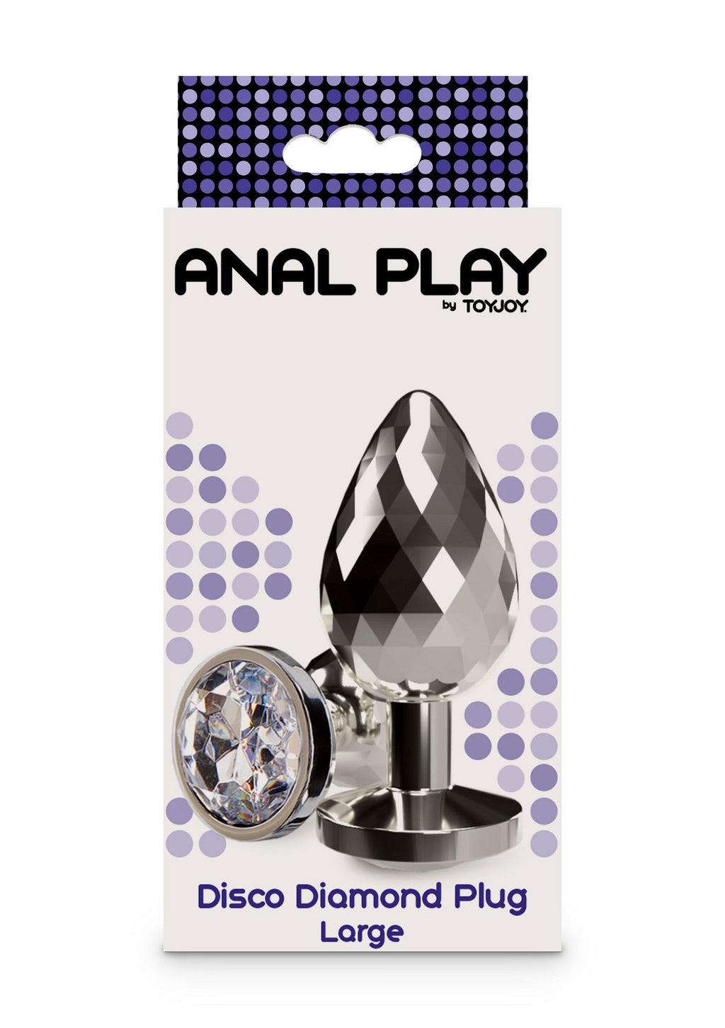 Large Silver Disco Diamond Plug