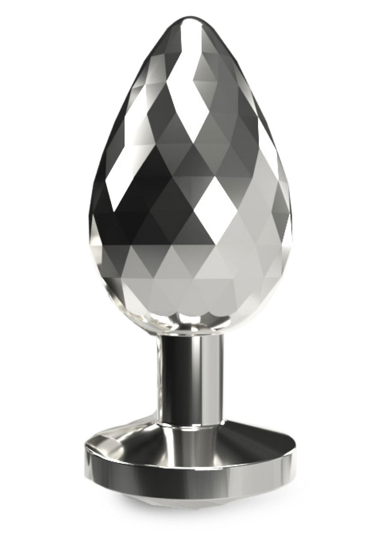 Large Silver Disco Diamond Plug
