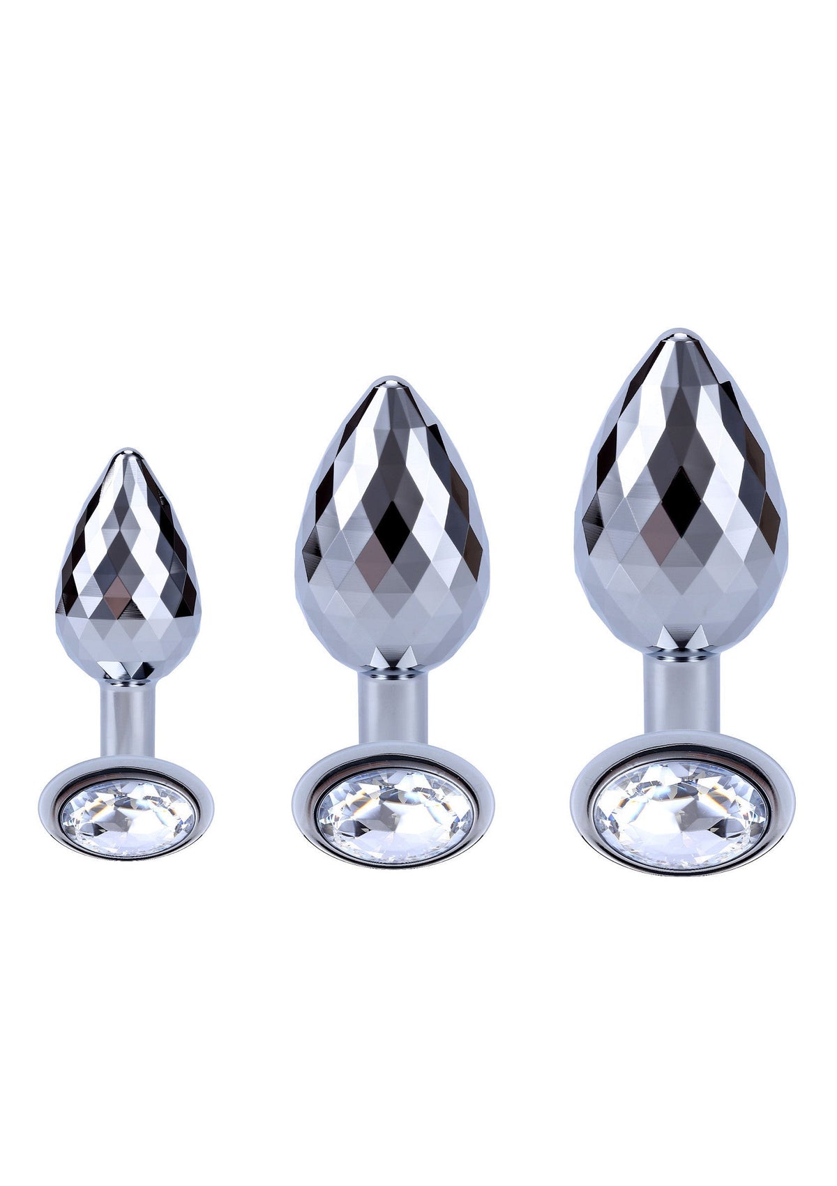 Large Silver Disco Diamond Plug